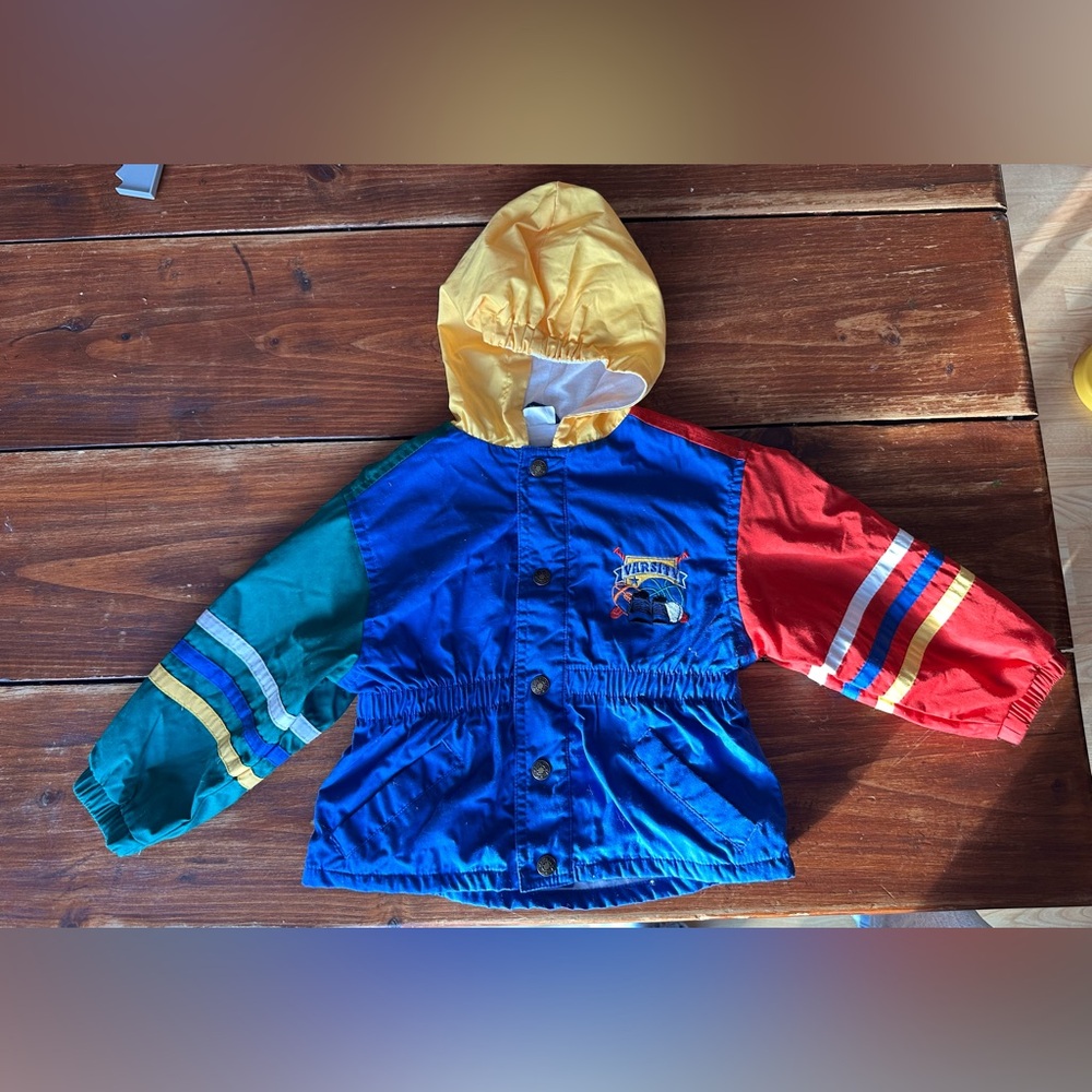 Varsity Kids Multicolor Hooded Raincoat